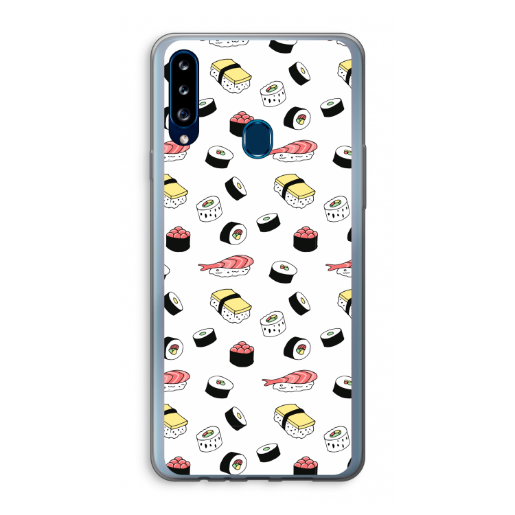 Sushi time: Samsung Galaxy A20s Transparant Hoesje