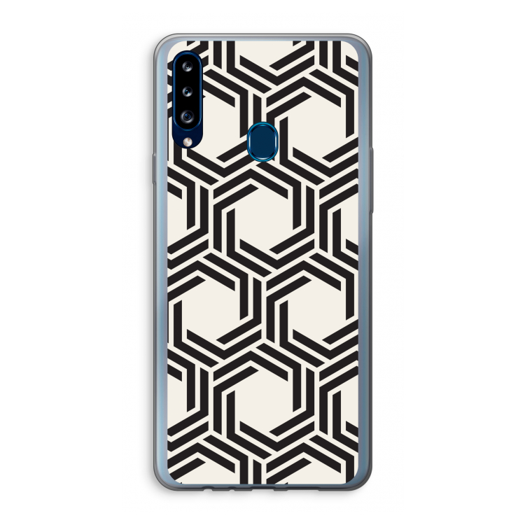 Geometrisch patroon: Samsung Galaxy A20s Transparant Hoesje