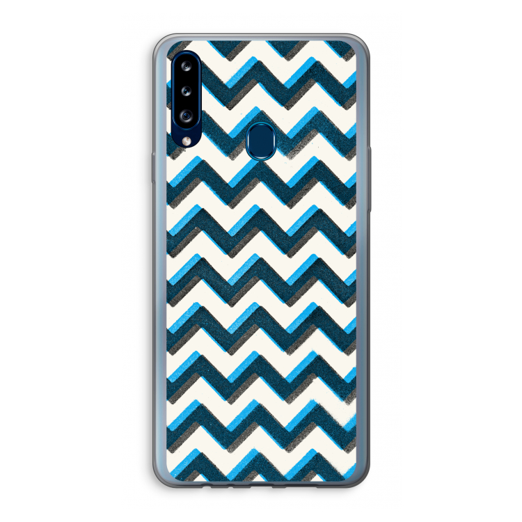 Onderbroken lijn: Samsung Galaxy A20s Transparant Hoesje