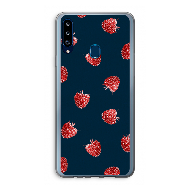 Framboosjes: Samsung Galaxy A20s Transparant Hoesje