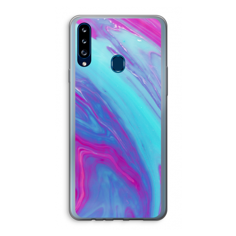 Zweverige regenboog: Samsung Galaxy A20s Transparant Hoesje