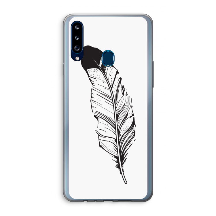Pluim: Samsung Galaxy A20s Transparant Hoesje