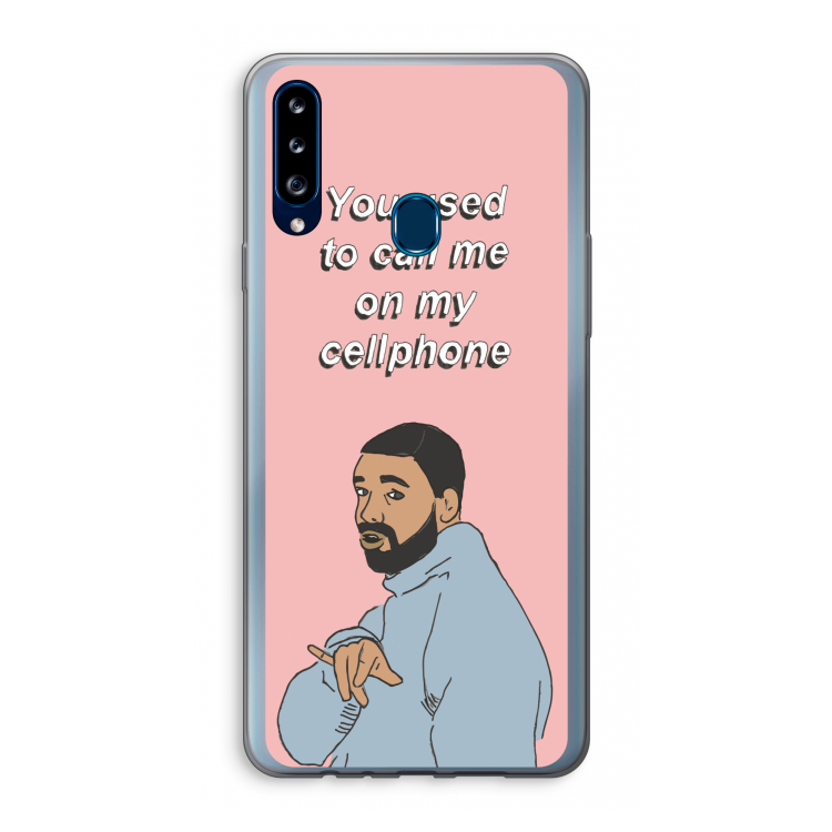 Hotline bling: Samsung Galaxy A20s Transparant Hoesje