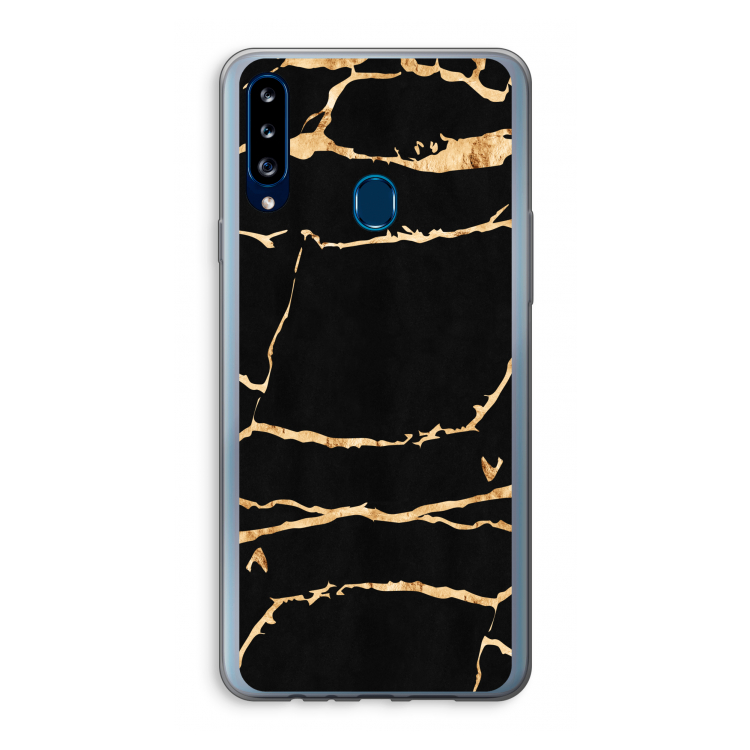 Gouden marmer: Samsung Galaxy A20s Transparant Hoesje