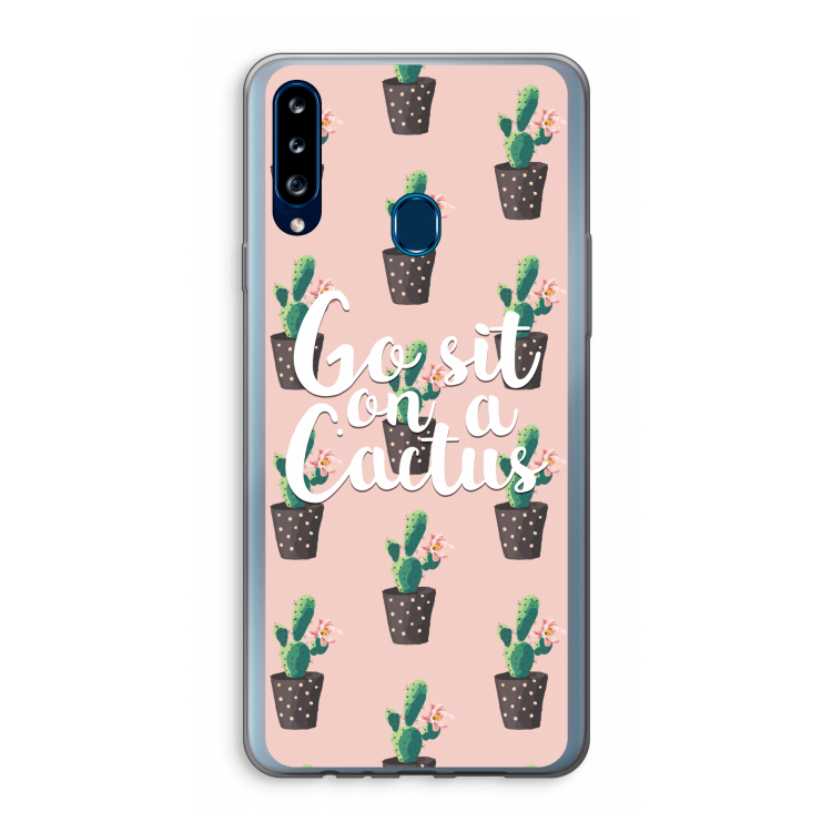 Cactus quote: Samsung Galaxy A20s Transparant Hoesje