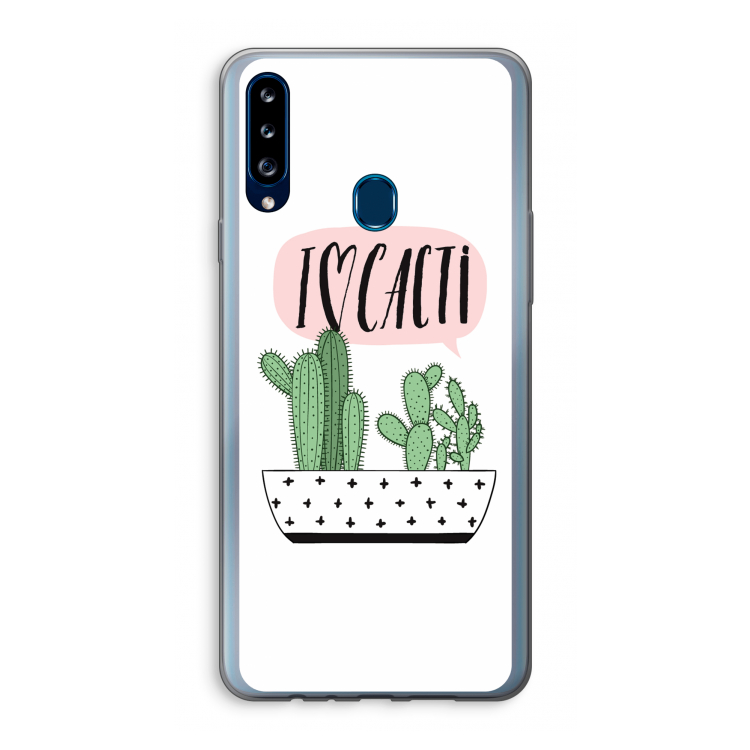 I love cacti: Samsung Galaxy A20s Transparant Hoesje