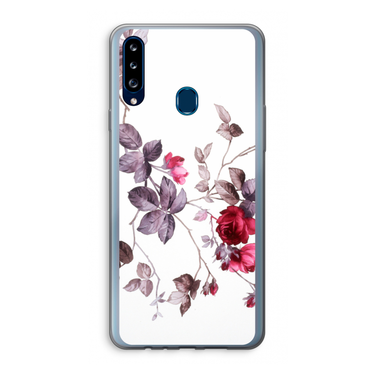 Mooie bloemen: Samsung Galaxy A20s Transparant Hoesje
