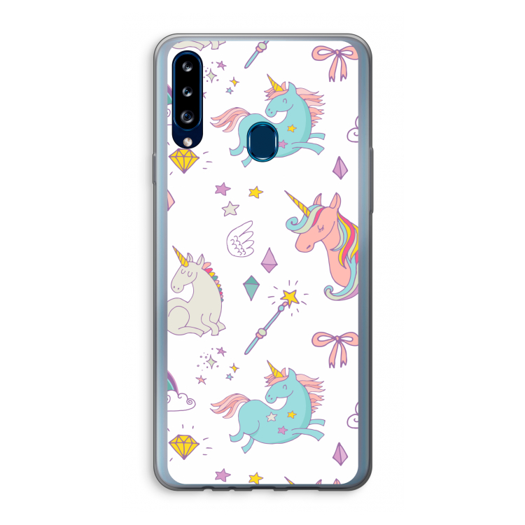 Fantasiewereld: Samsung Galaxy A20s Transparant Hoesje