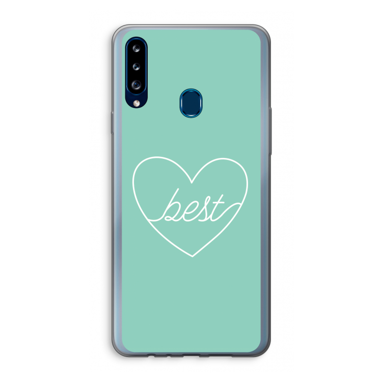 Best heart pastel: Samsung Galaxy A20s Transparant Hoesje