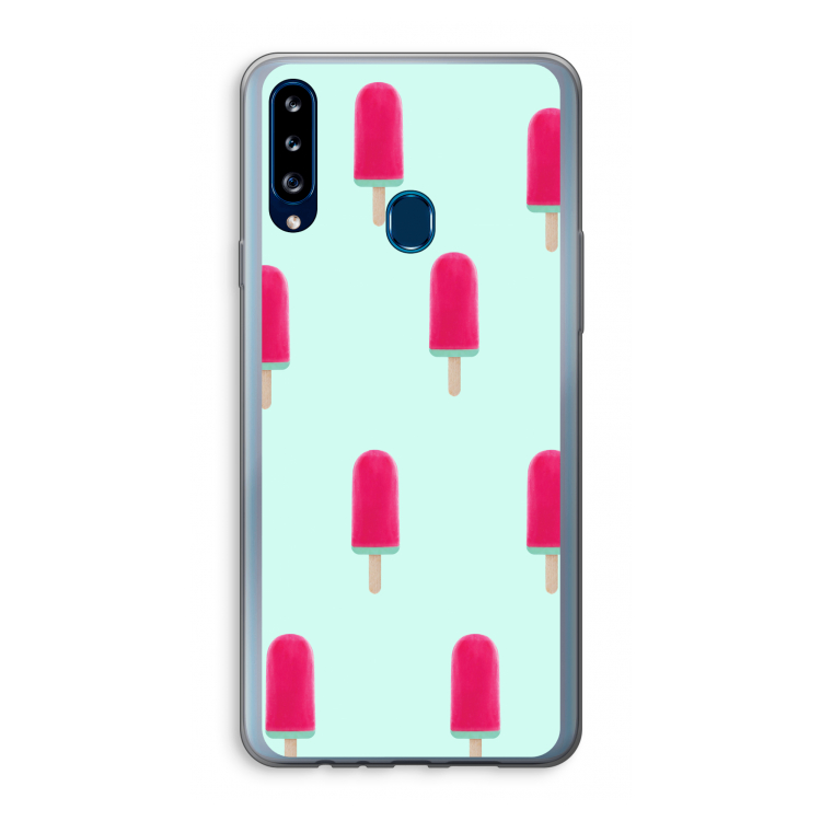 Waterijsje: Samsung Galaxy A20s Transparant Hoesje