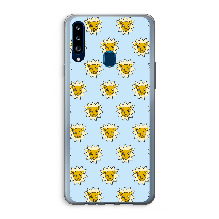 Leeuwenkoppen: Samsung Galaxy A20s Transparant Hoesje
