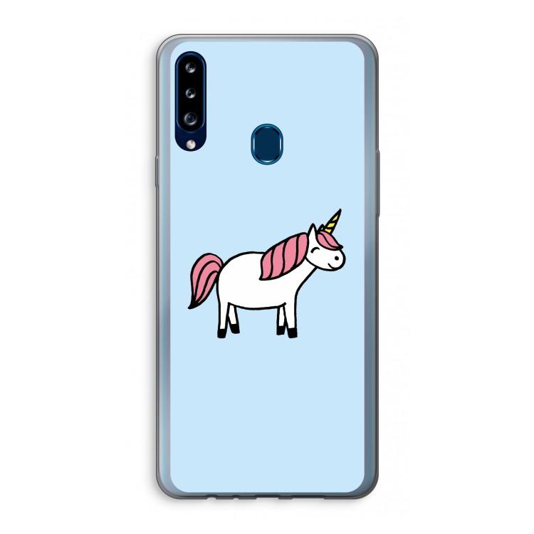 Eenhoorn: Samsung Galaxy A20s Transparant Hoesje