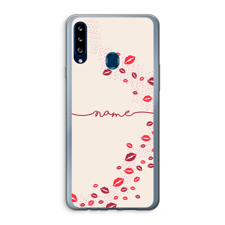 Kusjes: Samsung Galaxy A20s Transparant Hoesje