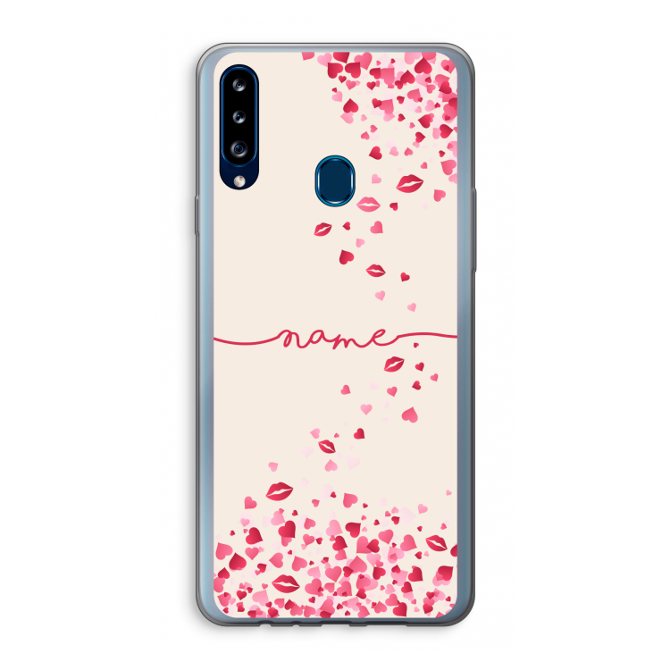 Hartjes en kusjes: Samsung Galaxy A20s Transparant Hoesje