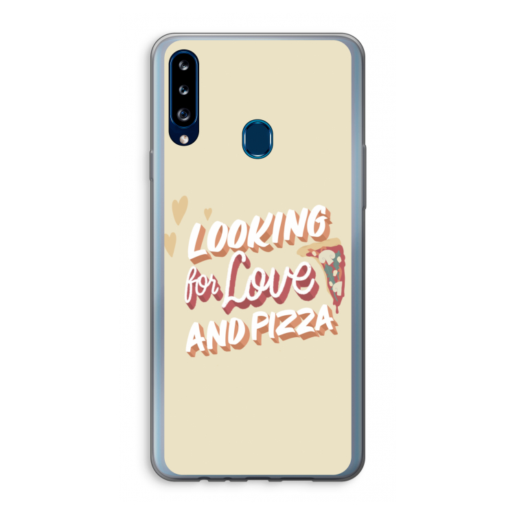 Pizza is the answer: Samsung Galaxy A20s Transparant Hoesje