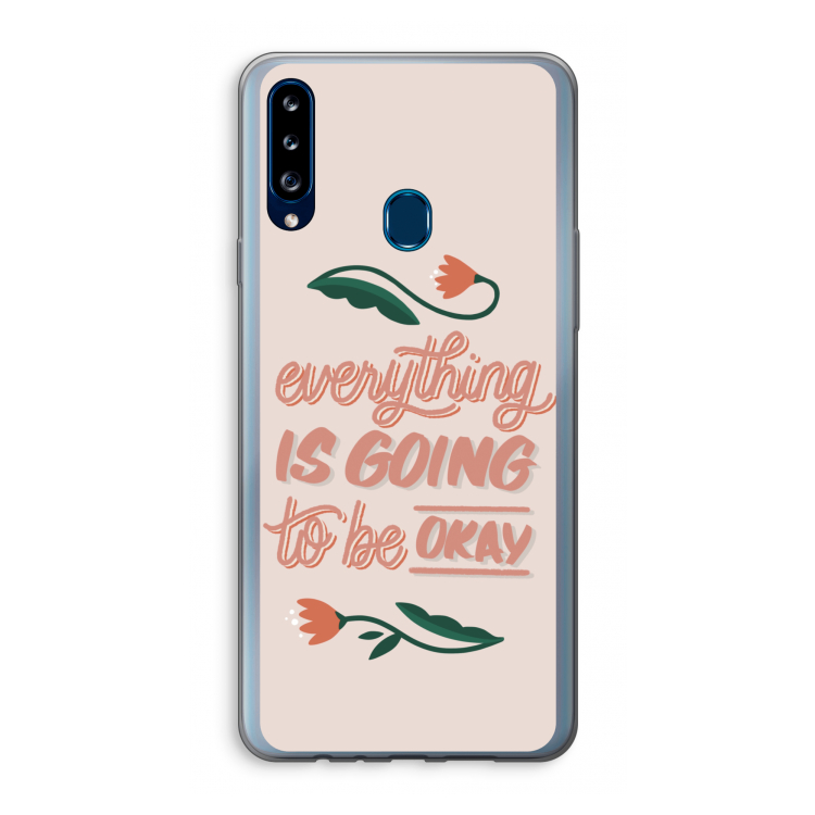 Optimistic flower girl: Samsung Galaxy A20s Transparant Hoesje