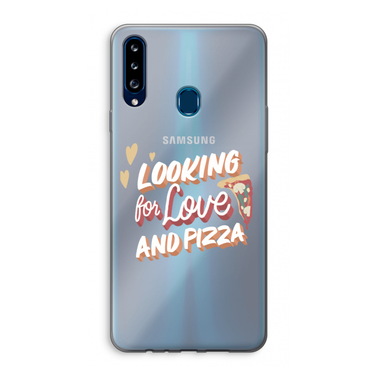 Pizza is the answer: Samsung Galaxy A20s Transparant Hoesje