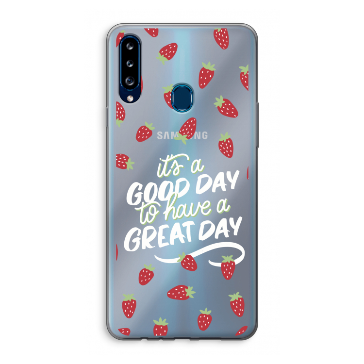 Don't forget to have a great day: Samsung Galaxy A20s Transparant Hoesje