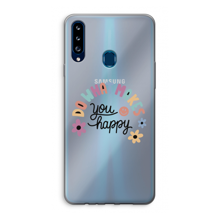 Happy days: Samsung Galaxy A20s Transparant Hoesje