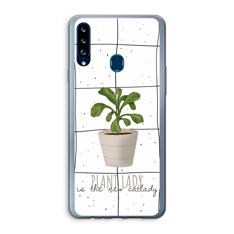 Kamerplant op vensterruit: Samsung Galaxy A20s Transparant Hoesje