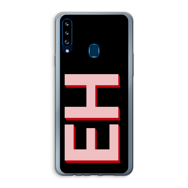 Monogram: Samsung Galaxy A20s Transparant Hoesje