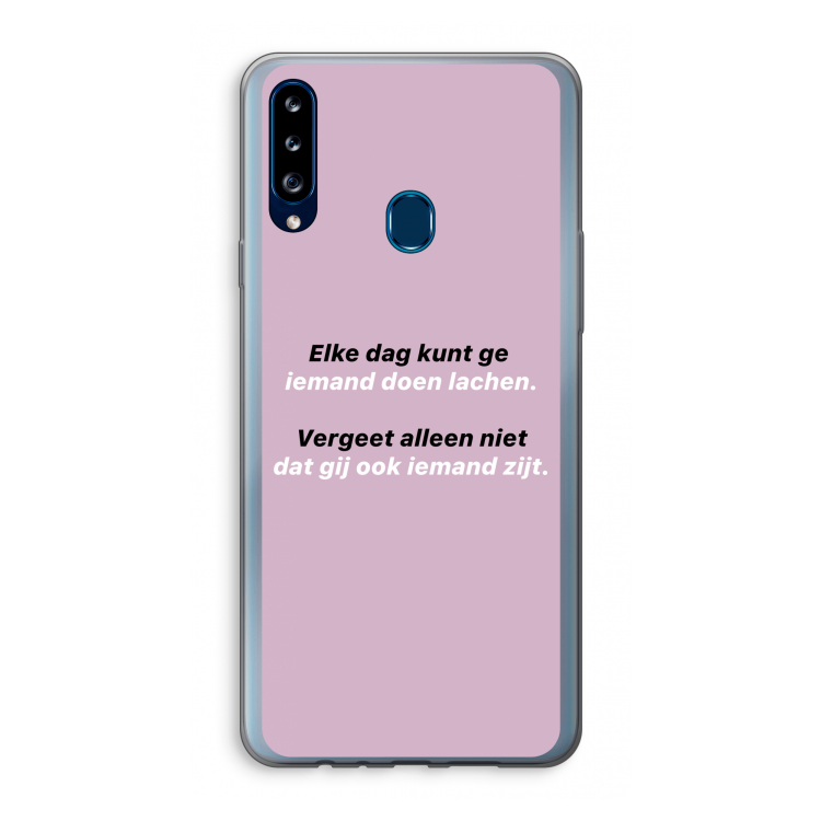 gij zijt ook iemand: Samsung Galaxy A20s Transparant Hoesje
