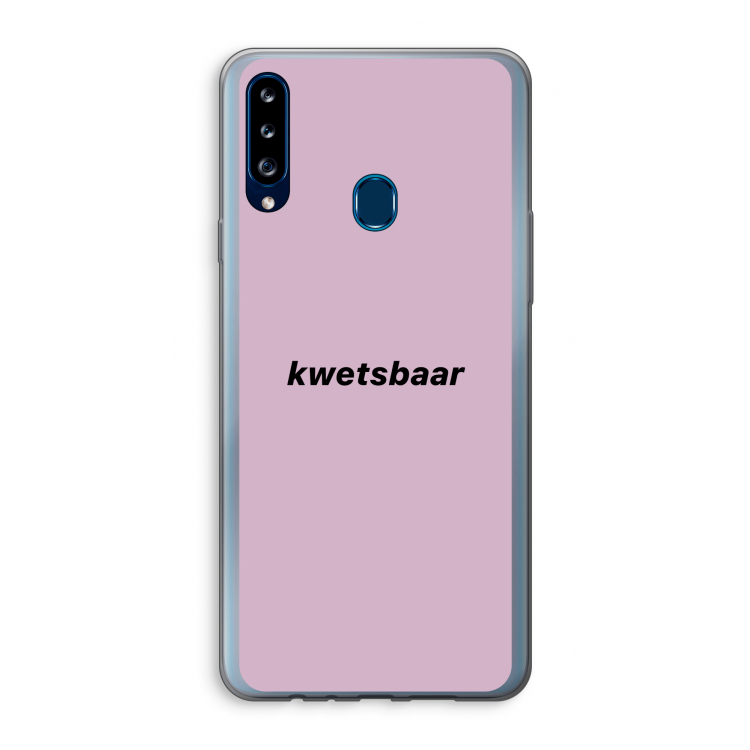 kwetsbaar: Samsung Galaxy A20s Transparant Hoesje