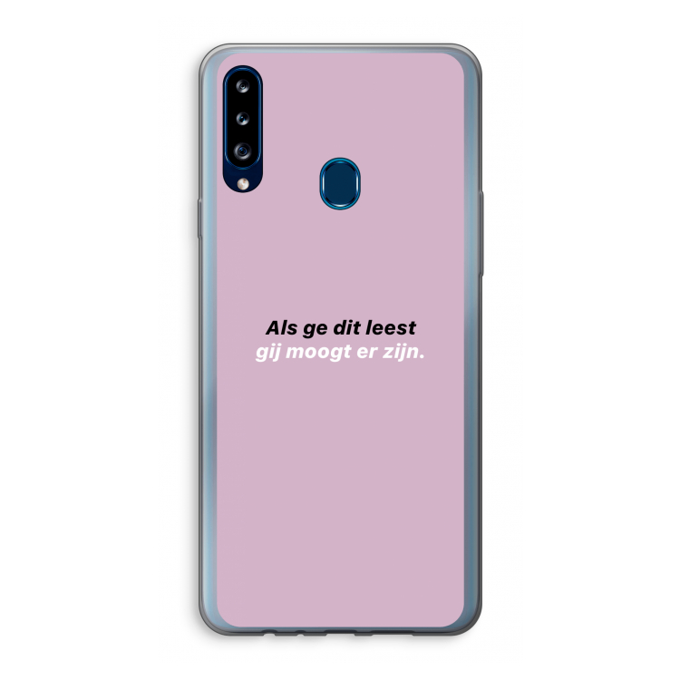 gij moogt er zijn: Samsung Galaxy A20s Transparant Hoesje