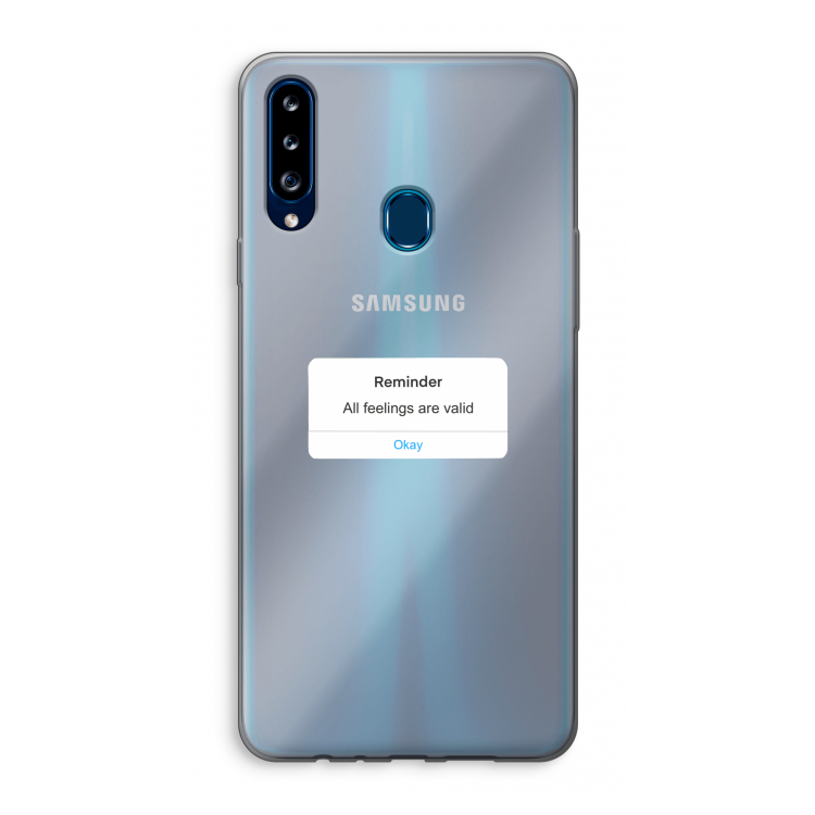 Reminder: Samsung Galaxy A20s Transparant Hoesje
