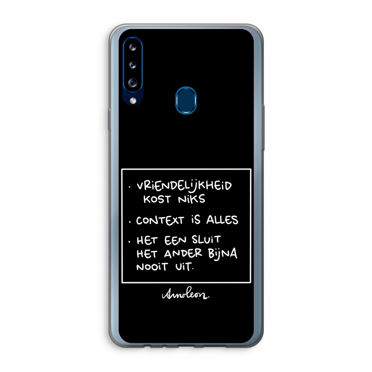 Mijn Motto's: Samsung Galaxy A20s Transparant Hoesje