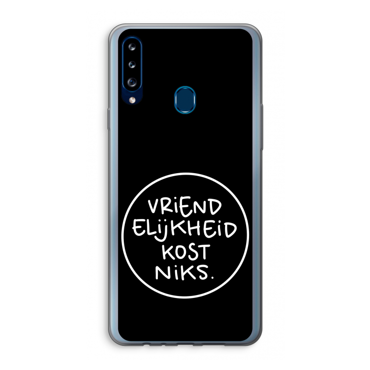Vriendelijkheid: Samsung Galaxy A20s Transparant Hoesje