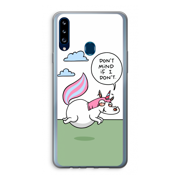 Unicorn: Samsung Galaxy A20s Transparant Hoesje