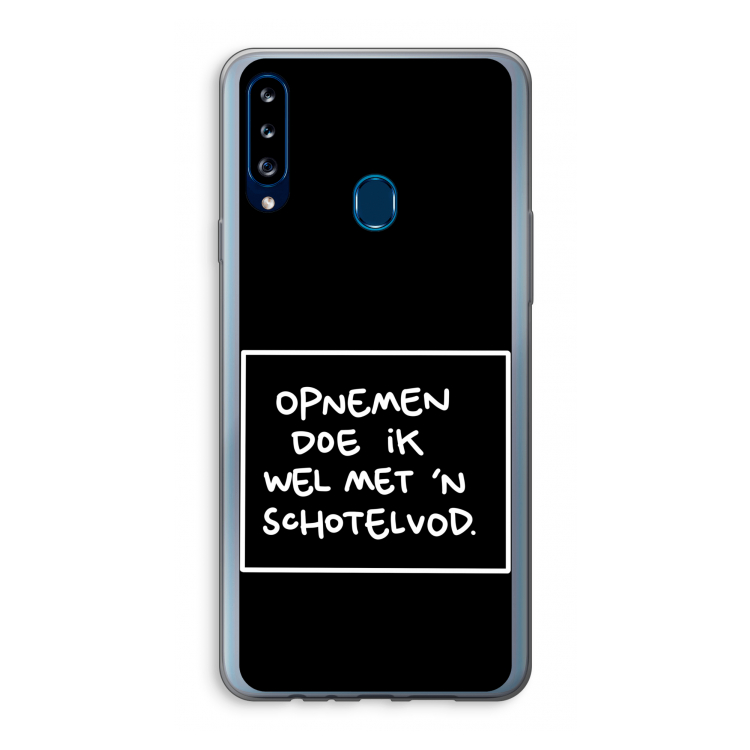 Schotelvod: Samsung Galaxy A20s Transparant Hoesje