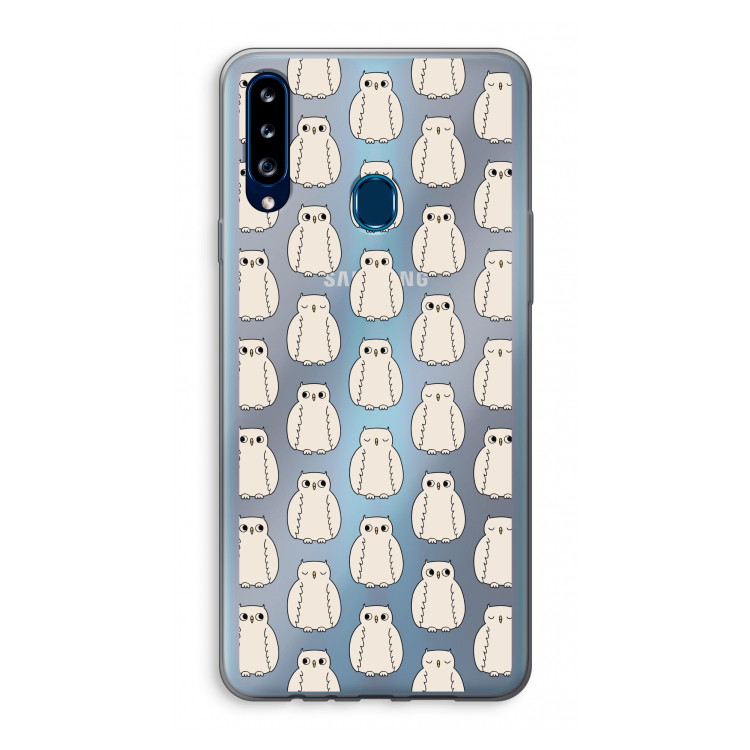 Uilen: Samsung Galaxy A20s Transparant Hoesje
