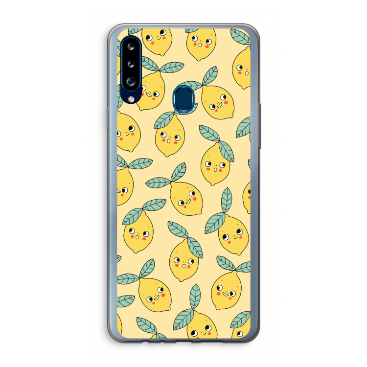 Citroenen: Samsung Galaxy A20s Transparant Hoesje