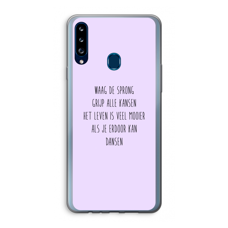 Sprong: Samsung Galaxy A20s Transparant Hoesje