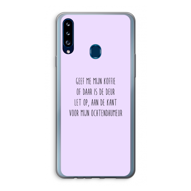 Ochtendhumeur: Samsung Galaxy A20s Transparant Hoesje