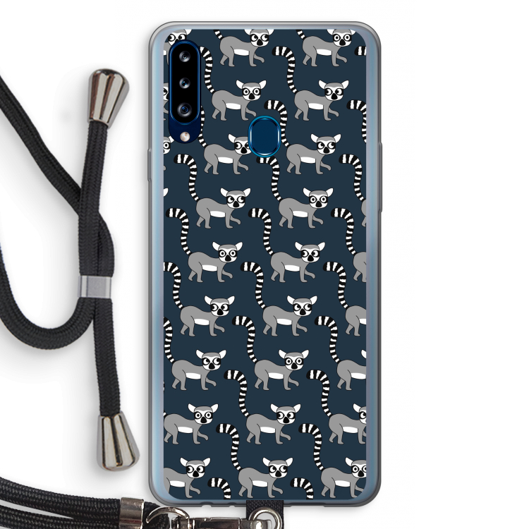 Makis: Samsung Galaxy A20s Transparant Hoesje met koord