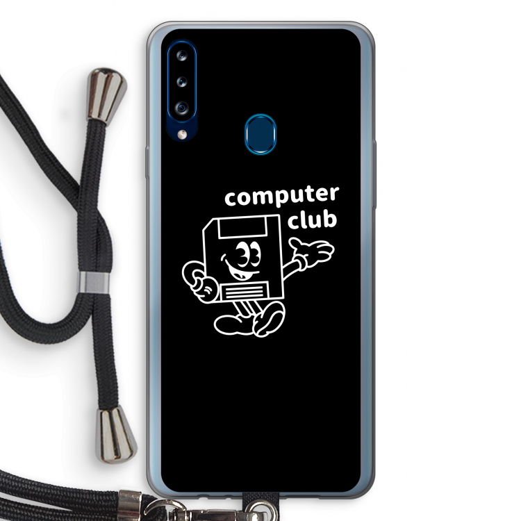 Floppyhead: Samsung Galaxy A20s Transparant Hoesje met koord