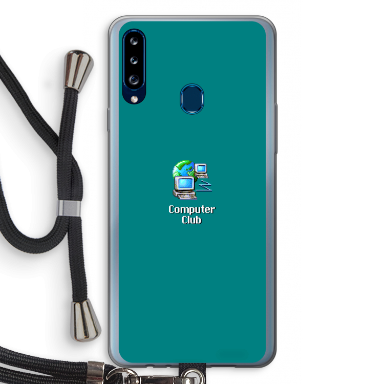 Win98: Samsung Galaxy A20s Transparant Hoesje met koord