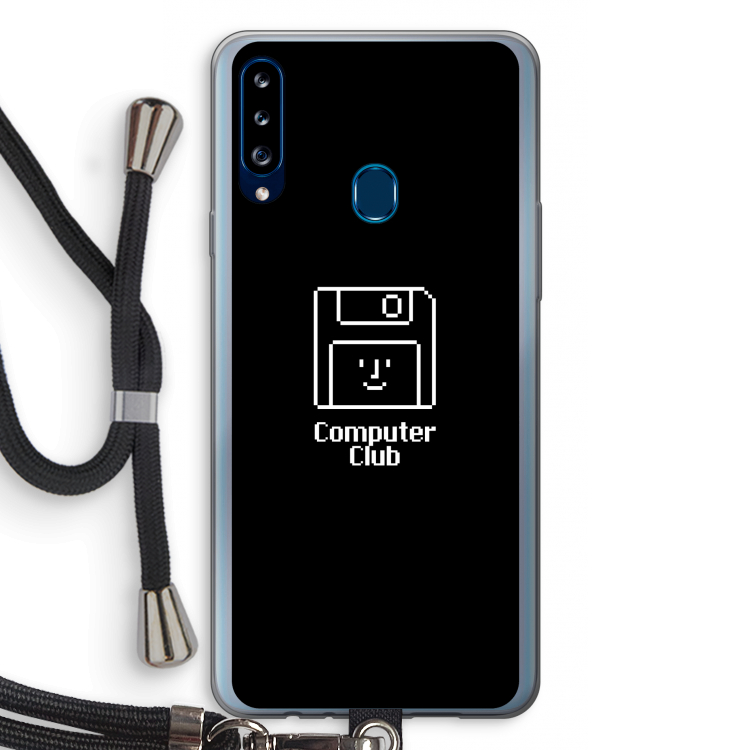 Hello: Samsung Galaxy A20s Transparant Hoesje met koord