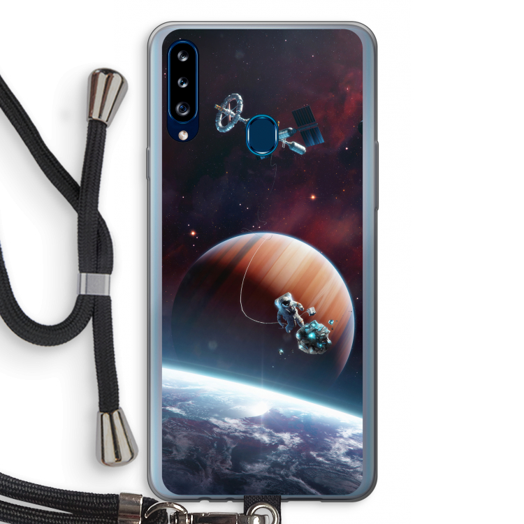 Examiner: Samsung Galaxy A20s Transparant Hoesje met koord