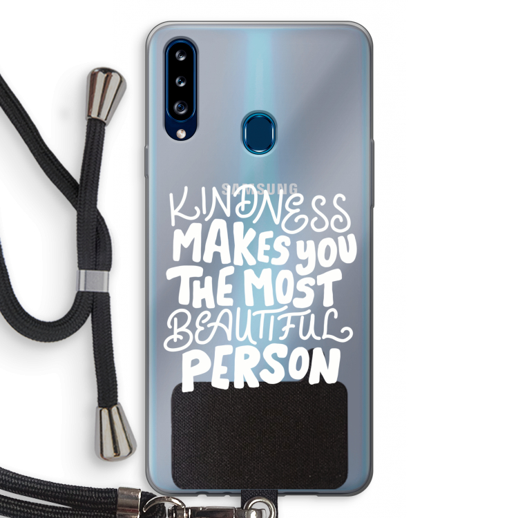 The prettiest: Samsung Galaxy A20s Transparant Hoesje met koord