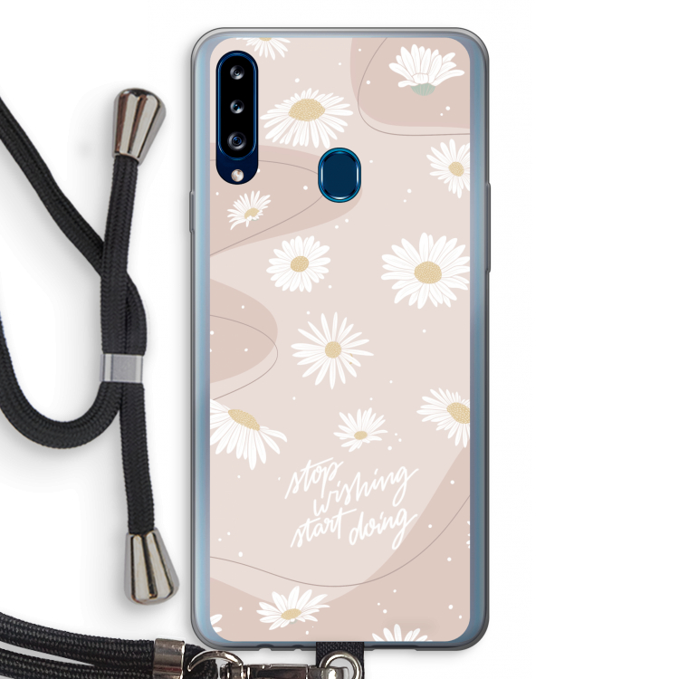Daydreaming becomes reality: Samsung Galaxy A20s Transparant Hoesje met koord