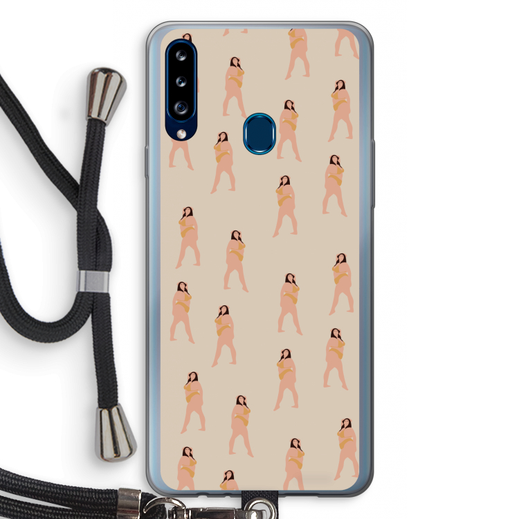 You're so golden: Samsung Galaxy A20s Transparant Hoesje met koord