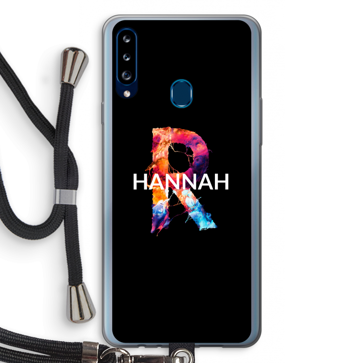 Abstract Spectrum: Samsung Galaxy A20s Transparant Hoesje met koord