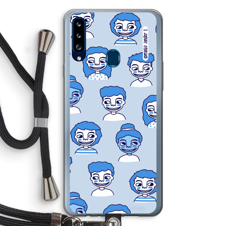 Gezichtjes: Samsung Galaxy A20s Transparant Hoesje met koord