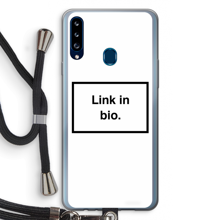 Link in bio: Samsung Galaxy A20s Transparant Hoesje met koord