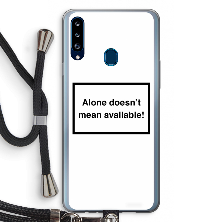 Alone: Samsung Galaxy A20s Transparant Hoesje met koord