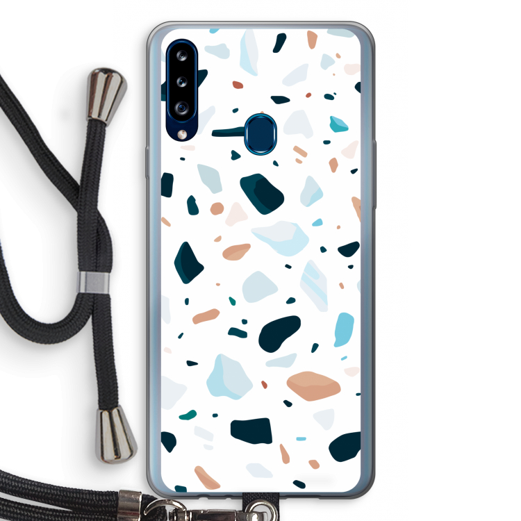 Terrazzo N°13: Samsung Galaxy A20s Transparant Hoesje met koord
